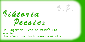 viktoria pecsics business card